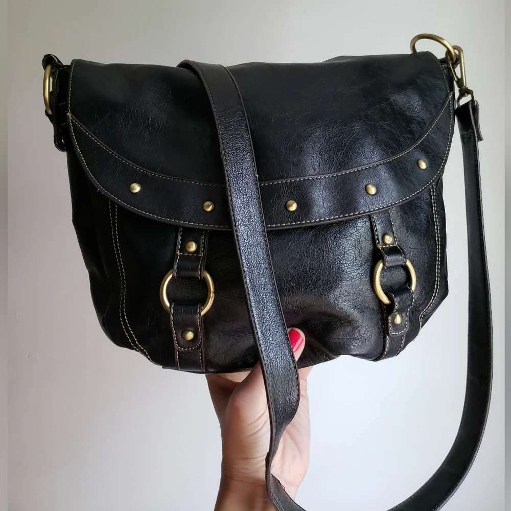 NWOT nine west leather extra large duffle purse - Picture 4 of 16